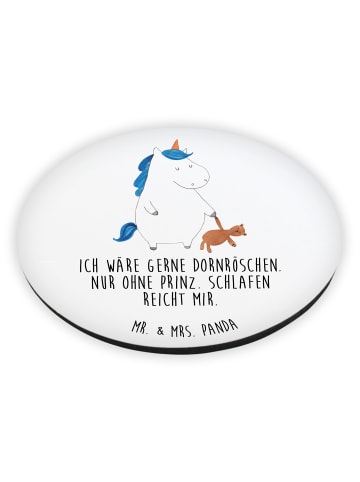 Mr. & Mrs. Panda Kühlschrankmagnet Einhorn Teddy mit Spruch in Weiß