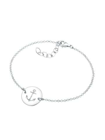 Elli Armband 925 Sterling Silber Anker, Plättchen in Silber