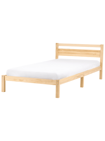 Beliani Einzelbett MERCURER in Braun - (W) 127 x (H) 80 x (L) 208 cm