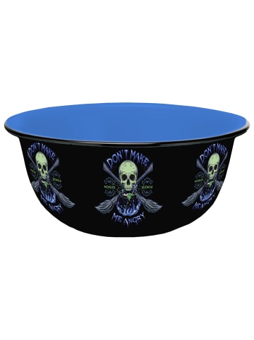Geda Labels Müslischale Skull Witchcraft Emaille-Optik 600ml in Schwarz - 600 ml