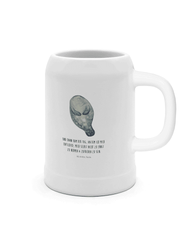 Mr. & Mrs. Panda Bier Humpen Seekuh Happy mit Spruch in Weiß