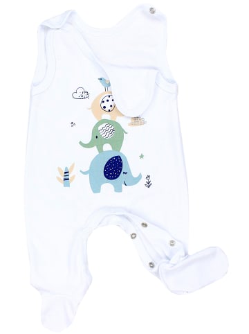 TupTam Baby Unisex Strampler-Set mit Aufdruck Spruch 2-tlg in grün/weiß