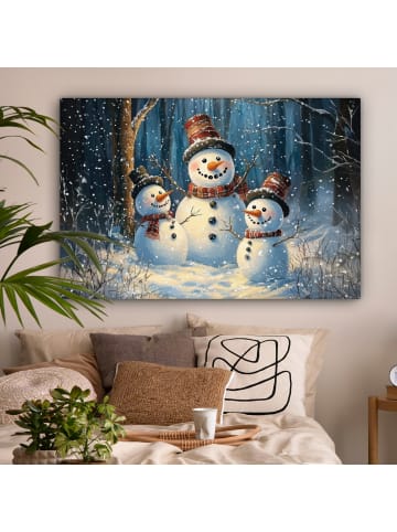 MuchoWow Leinwand Bilder Hellblau