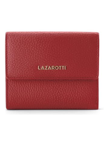 Lazarotti Bologna Leather Geldbörse Leder 12 cm in red