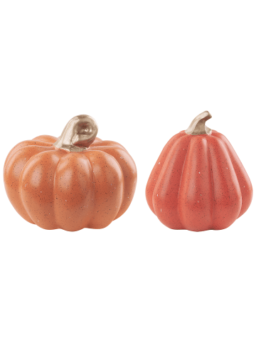 Beliani 2er-Set Dekofigur CHALKIDA in Orange/Gold