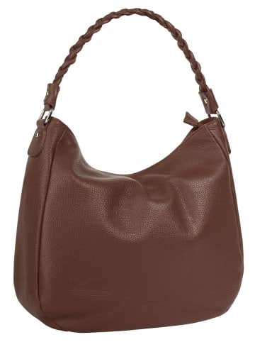 Samantha Look Handtasche echt Leder in braun