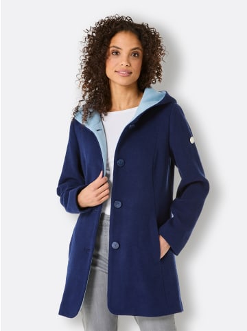 creation L Woll-Mix-Jacke in marine-bleu