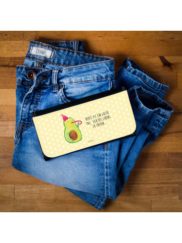 Mr. & Mrs. Panda Damengeldbeutel Avocado Feier mit Spruch in Gelb Pastell