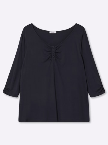 sheego 3/4-Arm-Shirt in tiefblau