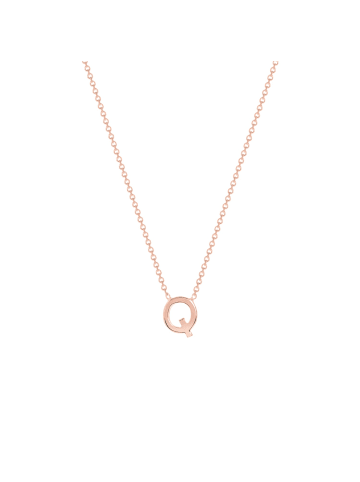 Lucardi 375 Gold Halskette "Buchstabe Q" Buchstabe