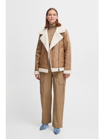 b. young BYASANNE BIKER JACKET - loose fit in Toasted Coconut Mix