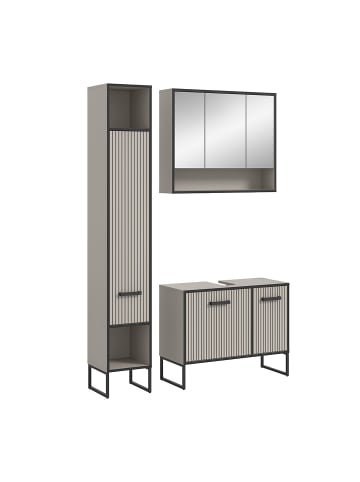 ebuy24 Badmöbelset Bagno (3-teilig) Grau 125 x 36 cm