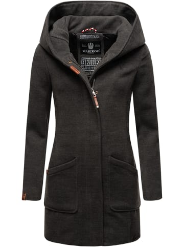 Marikoo Wintermantel Maikoo in Anthracite Meliert