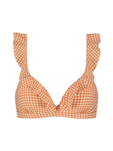 Beachlife Bikini-top Pied de Poule in orange_white