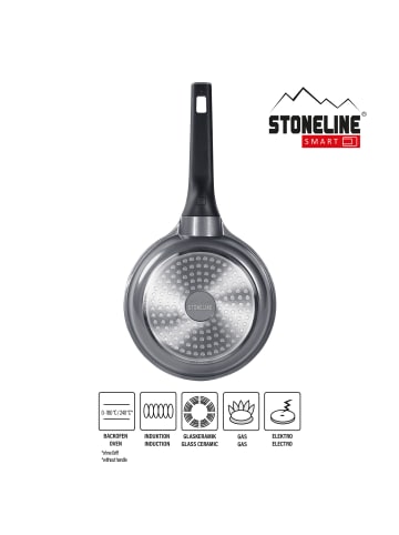 Stoneline SMART Pfannen-Set, 6-teilig, 20/24/28 cm in Anthrazit