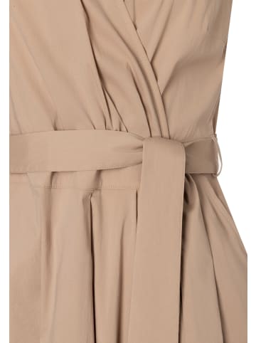 More & More raffiniertes Midikleid, Wickeloptik in beige