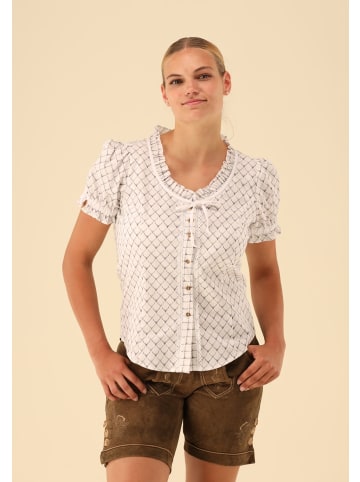 OS-Trachten Bluse Poceu in hellgrau