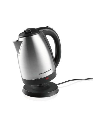 Gourmet Maxx Wasserkocher 1,8l 1500W Edelstahl/schwarz Schwarz