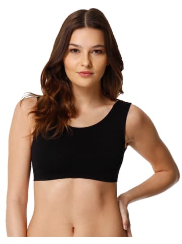 Yenita® Seamless Bustier 3er Set Wohlfühl-BH in schwarz