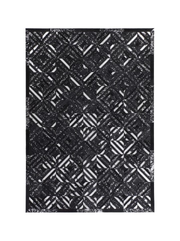 Kayoom Kurzflor Teppich Spark 410 in schwarz - silber - rechteckig