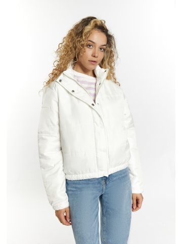 myMo Damen Leicht Wattierte Blousonjacke in Wollweiss