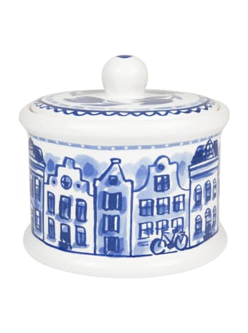 Blond Amsterdam Vorratsdose Kanalhäuser in Blau - 12,5cm
