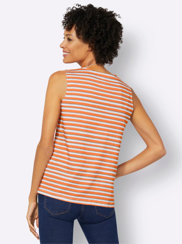 WITT WEIDEN Ringelshirt in orange-weiß-geringelt