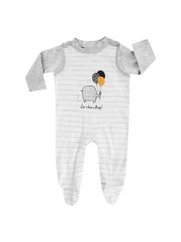 Jacky Set Strampler & Shirt - Let's have a Party in weiss,grau