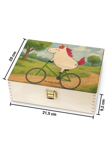 Mr. & Mrs. Panda Teebox Einhorn Radfahrer Design ohne Spruch in Weiß