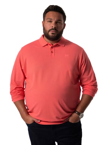 Men Plus Poloshirt in koralle