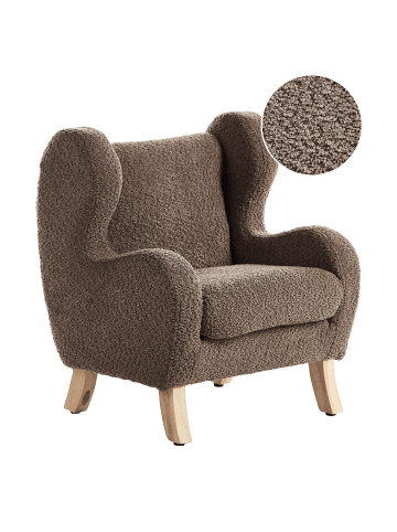 Beliani Kindersessel FARUM in Braun - (W) 45 x (H) 55 x (L) 41 cm