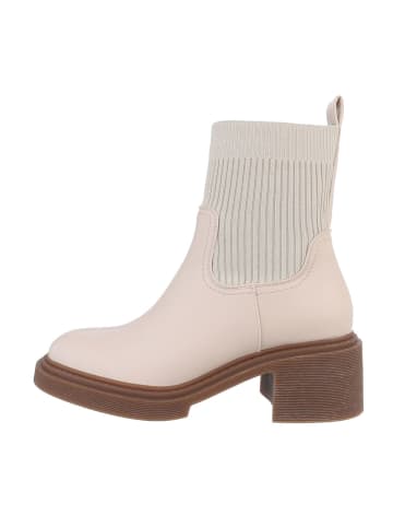 Ital-Design Stiefelette in Beige