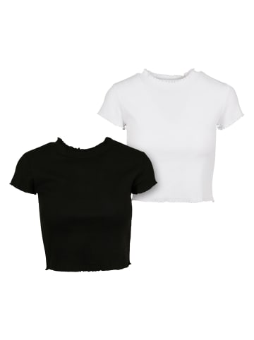 Urban Classics Cropped T-Shirts in schwarz