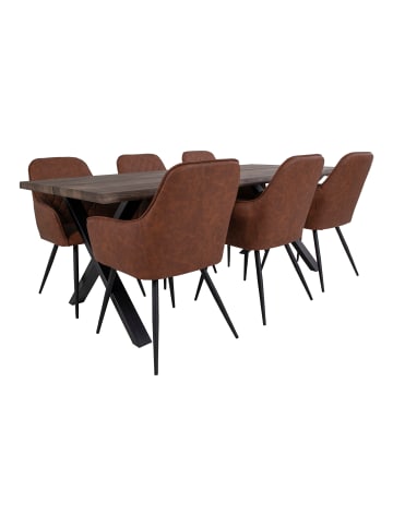 ebuy24 Essgruppe Tony 3 (7-teilig) Braun x cm