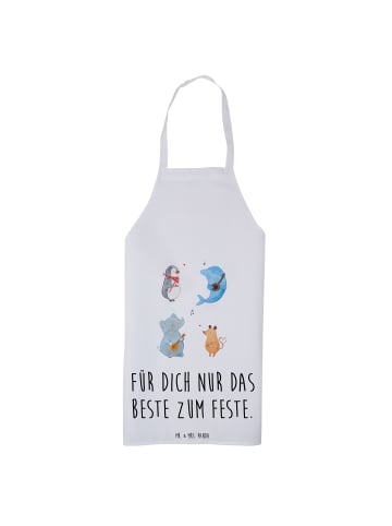 Mr. & Mrs. Panda Schürze Big Einheit mit Spruch in Weiß