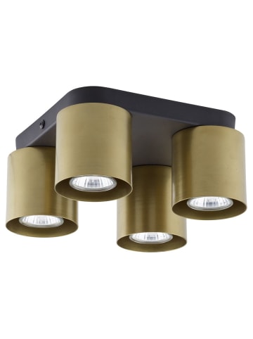 Licht-Erlebnisse Deckenlampe (B)21.5 x (L)21.5 x (H)10.5 cm in Schwarz Gold