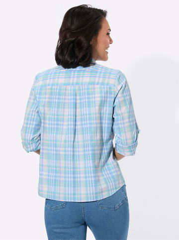 WITT WEIDEN Karo-Bluse in hellrosé-eisblau-kariert