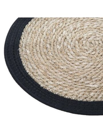 Secret de Gourmet Tischset aus Seegras HAPPY, 1 Stück in Schwarz, Ø 38 cm