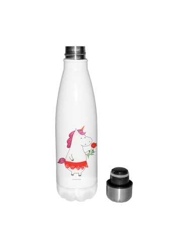 Mr. & Mrs. Panda Thermosflasche Einhorn Dame ohne Spruch in Weiß