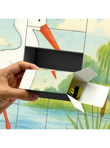 Mr. & Mrs. Panda Befüllbarer Adventskalender Storch Design ohne ... in Weiß