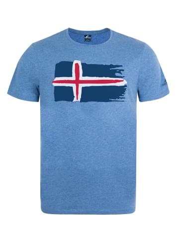 Westfjord T-Shirt "Hekla" in Mittelblau