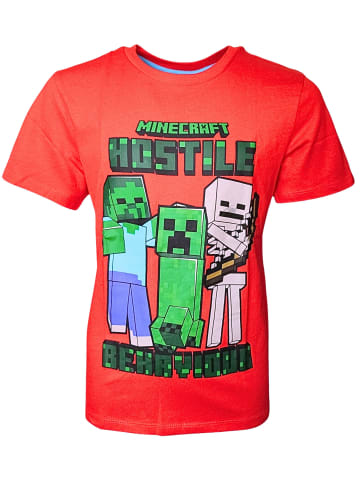 Minecraft T-Shirt Minecraft Hostile Behaviour in Rot