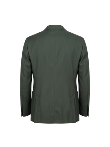 Zweifarbig Grün Wolle Herren Jacke