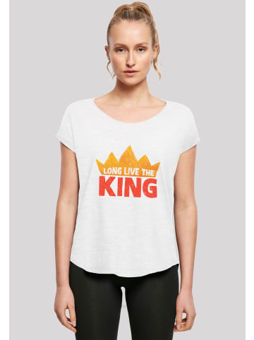 F4NT4STIC Long Cut T-Shirt Disney König der Löwen Movie Long Live The King in weiß