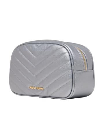 Carlo Colucci Kosmetiktasche Doga in Silber