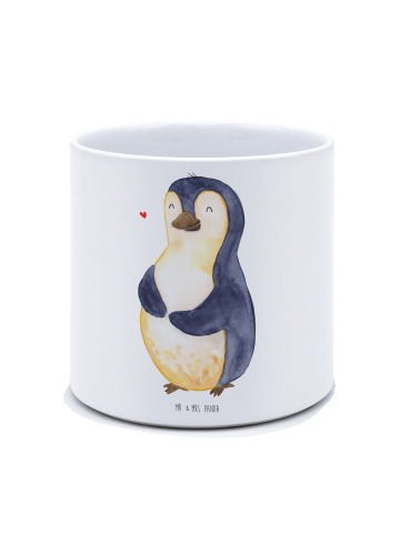 Mr. & Mrs. Panda XL Blumentopf Pinguin Diät ohne Spruch in Weiß