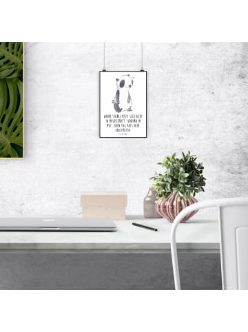 Mr. & Mrs. Panda Poster Panda Muskelatrophie mit Spruch in Weiß