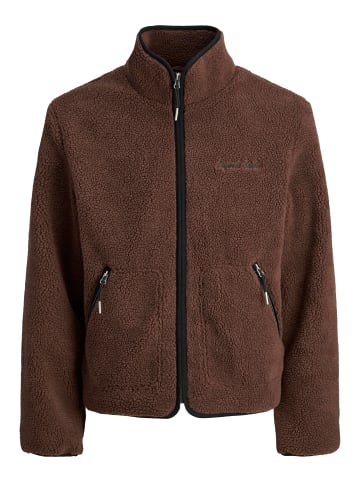 Jack & Jones Teddyfell Jacke in Deep Mahogany