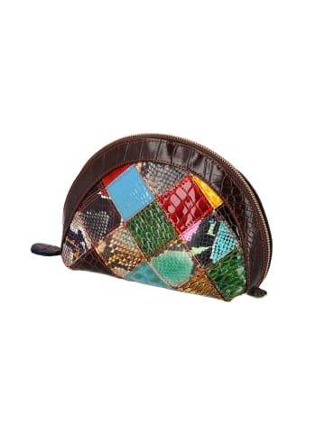 Usha Women Clutch in Brown Multicolor