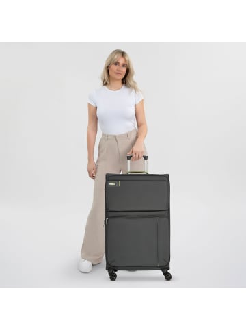 D&N Travel Line 6700 4-Rollen Trolley 70 cm grau